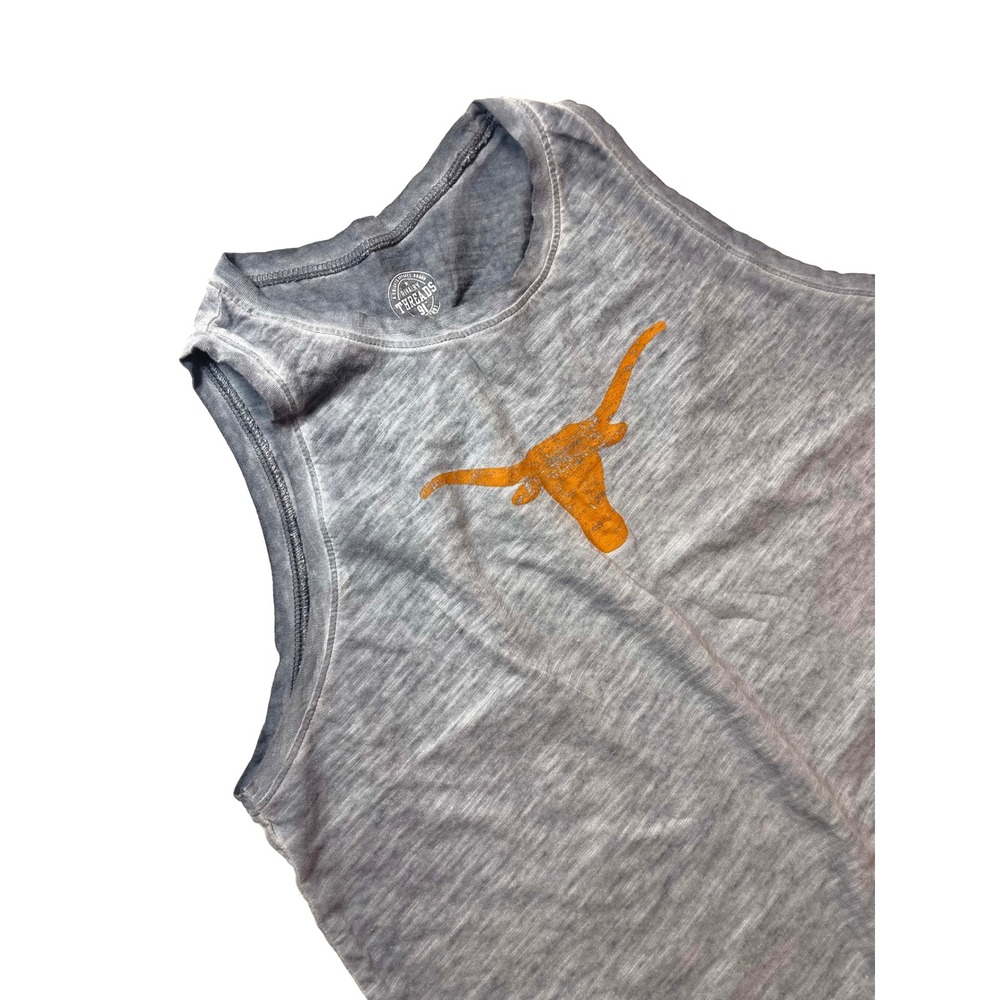 Rivalry Threads University of Texas Longhorns Gray Sleeveless Tank Top Medium UT